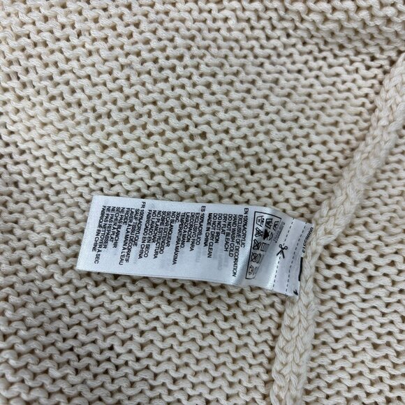 Forever 21 Fringe Poncho Cardigan 🍨 Cream, Size M - Picture 7 of 11